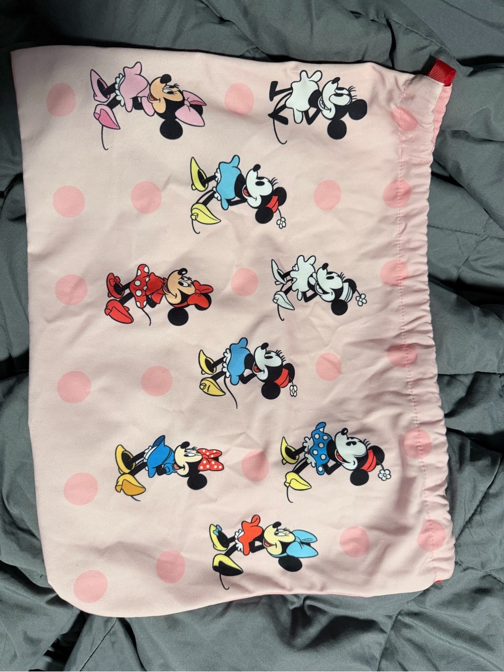 Harveys Pink Minnie Mouse Polka Dot Dust Bag